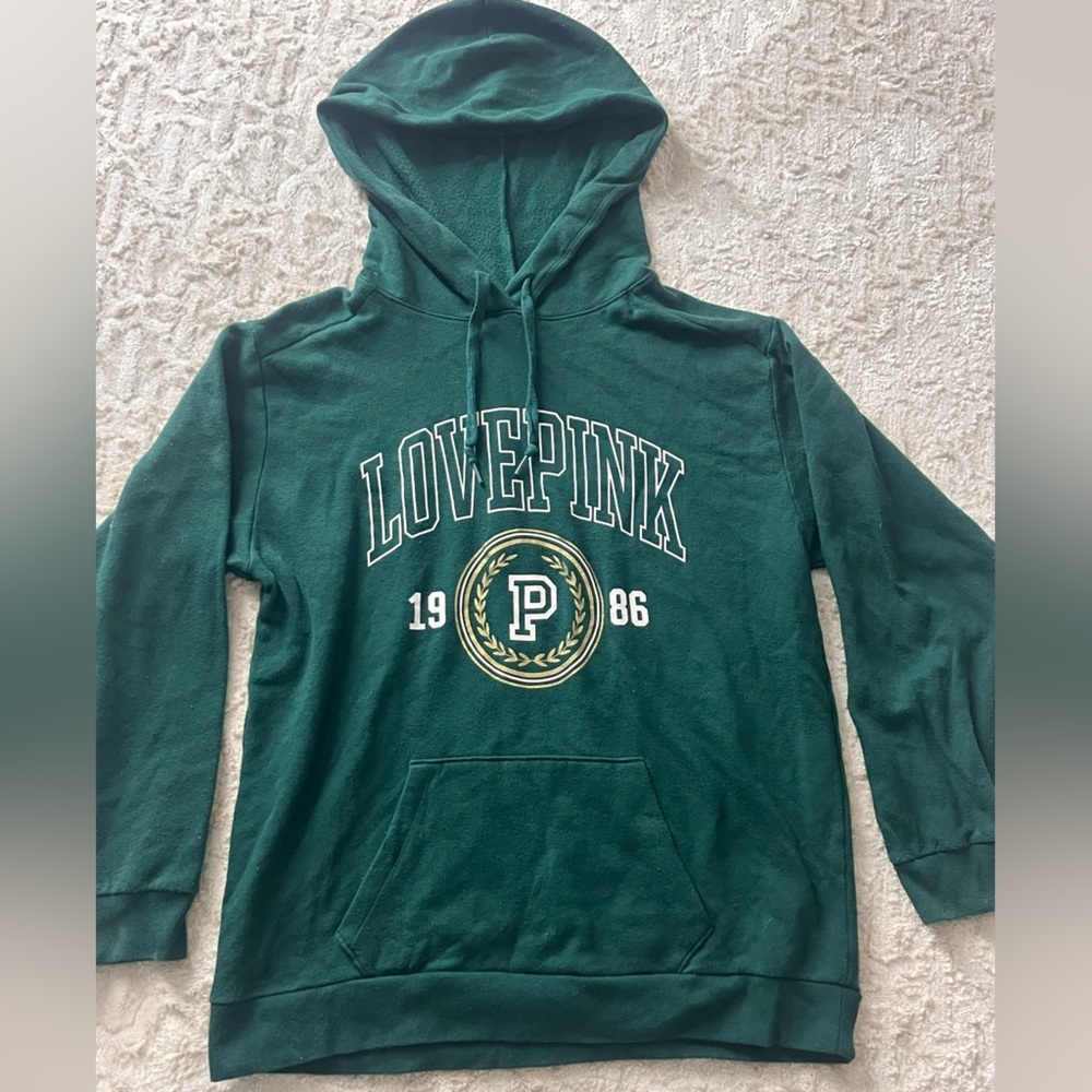 PINK Victoria's Secret Teal green Hoodie